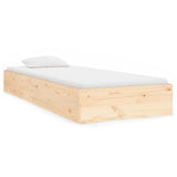 Cadre de lit sans matelas bois massif 75x190 cm