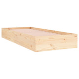 Cadre de lit sans matelas bois massif 75x190 cm