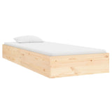 Cadre de lit sans matelas bois massif 90x190 cm