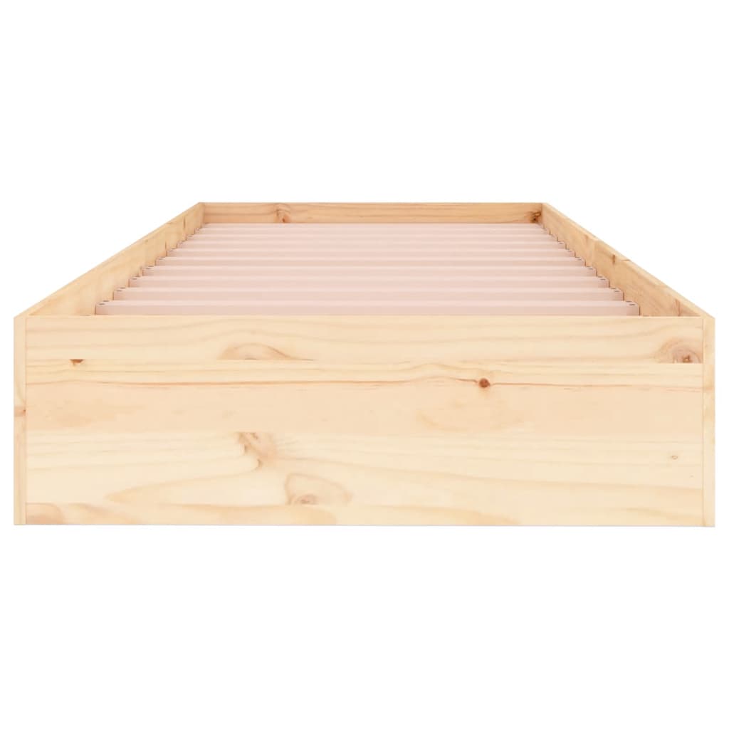 Cadre de lit sans matelas bois massif 90x190 cm