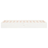 Cadre de lit sans matelas blanc bois massif 90x190 cm