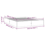 Bettgestell ohne Matratze honigbraunes Massivholz 120x190 cm