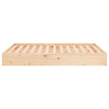 Cadre de lit sans matelas bois massif 135x190 cm