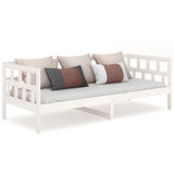 Lit de jour sans matelas blanc bois de pin massif 90x200 cm