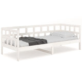 Lit de jour sans matelas blanc bois de pin massif 90x200 cm