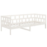 Lit de jour sans matelas blanc bois de pin massif 90x200 cm