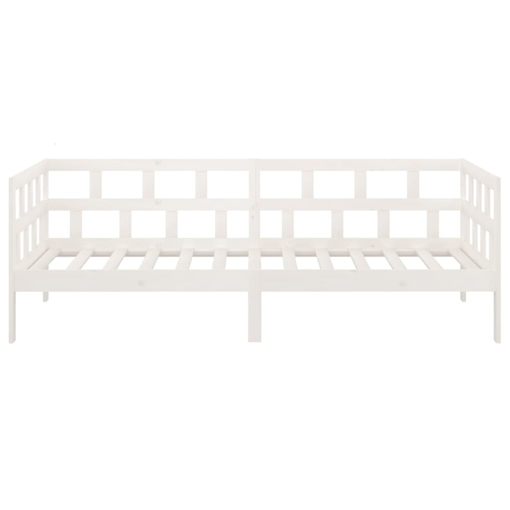 Lit de jour sans matelas blanc bois de pin massif 90x200 cm