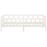 Lit de jour sans matelas blanc bois de pin massif 90x200 cm