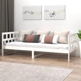 Lit de jour sans matelas blanc bois de pin massif 90x200 cm