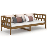 Lit de jour sans matelas marron miel bois pin massif 90x200 cm