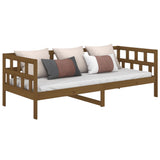 Lit de jour sans matelas marron miel bois pin massif 90x200 cm