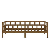 Lit de jour sans matelas marron miel bois pin massif 90x200 cm