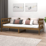 Lit de jour sans matelas marron miel bois pin massif 90x200 cm