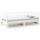 Lit coulissant sans matelas blanc 2x(90x200) cm