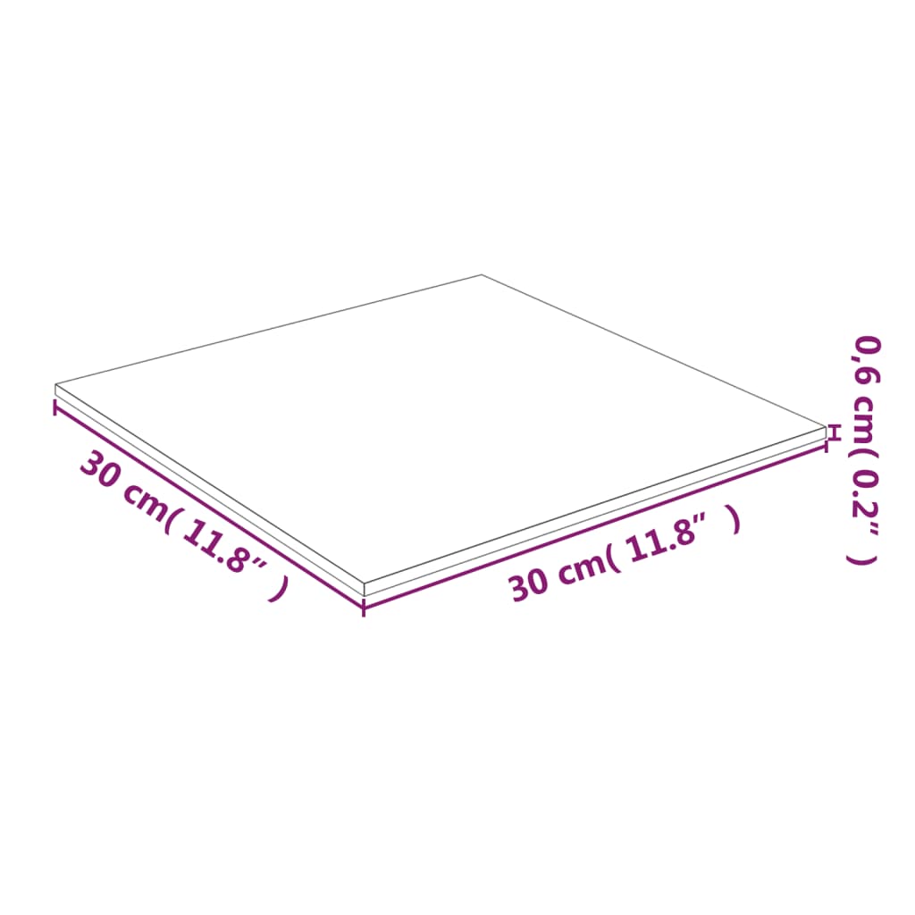 Table top Transparent 30x30 cm Tempered glass