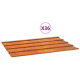 Panneaux de toiture 36 pcs rouillé 60x44 cm Acier corten