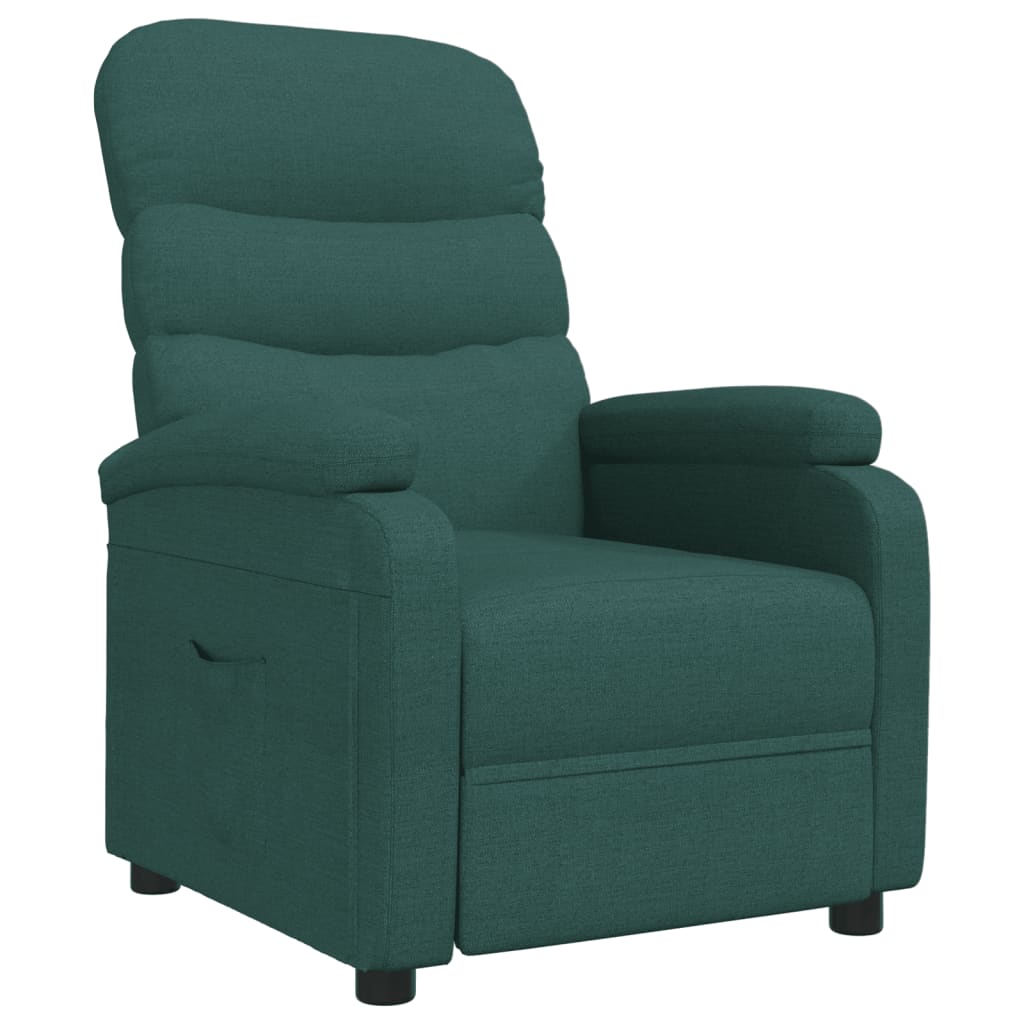 Fauteuil inclinable Vert foncé Tissu