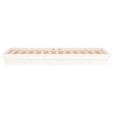 Cadre de lit à LED sans matelas blanc 100x200 cm bois massif