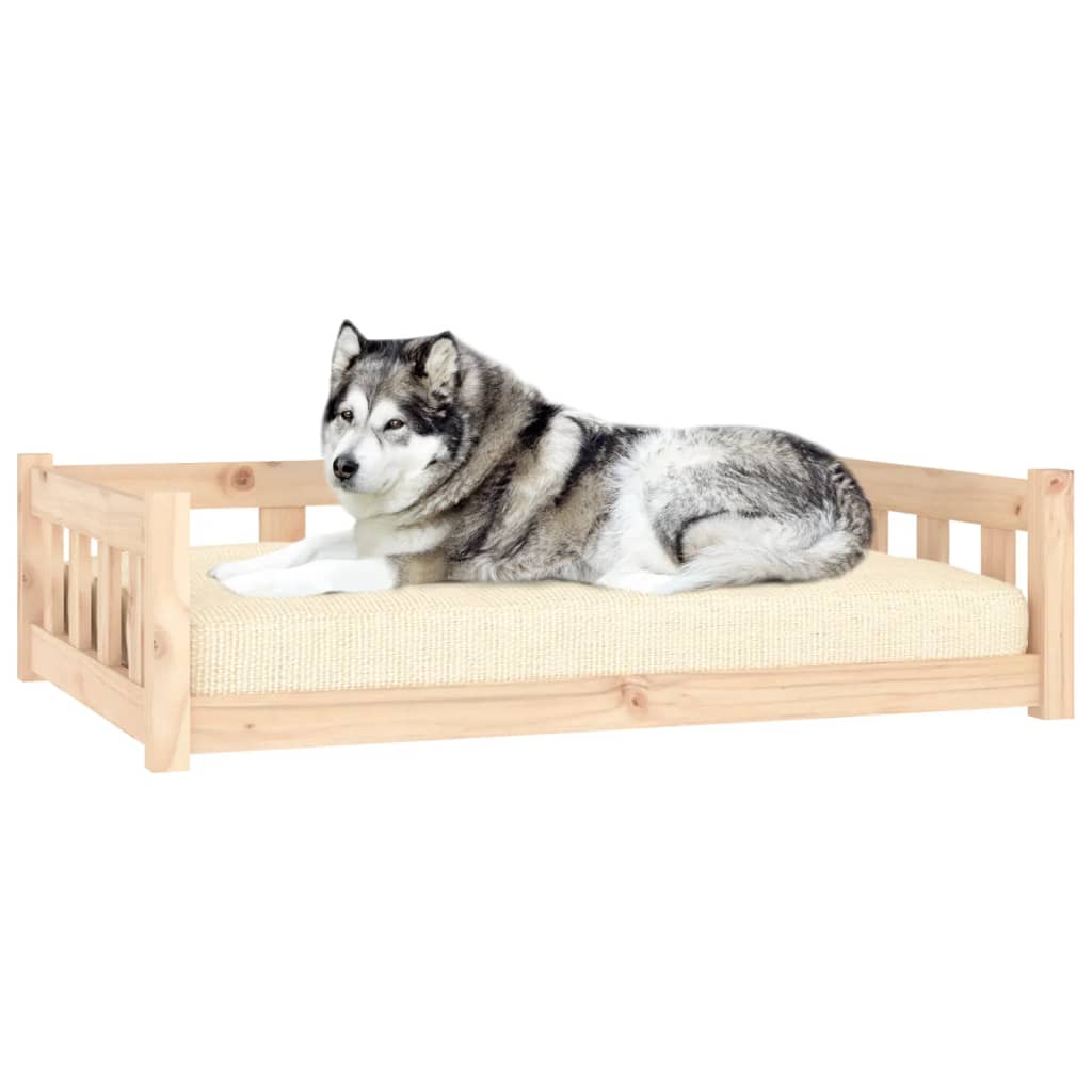 Dog bed 105.5x75.5x28 cm solid pine wood