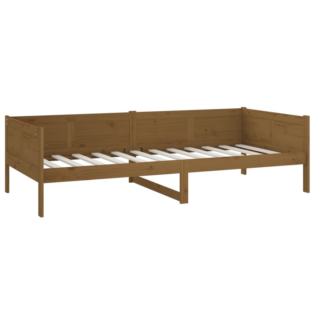 Lit de jour sans matelas marron miel bois pin massif 90x200 cm