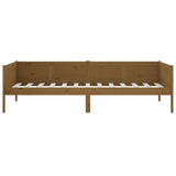 Lit de jour sans matelas marron miel bois pin massif 90x200 cm