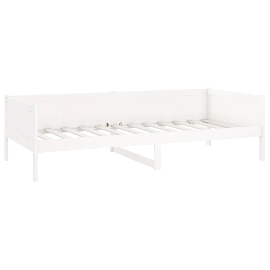 Lit de jour sans matelas blanc bois de pin massif 90x190 cm