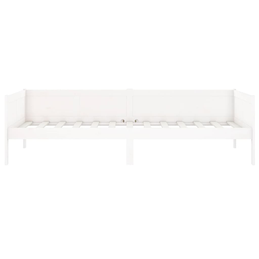 Lit de jour sans matelas blanc bois de pin massif 90x190 cm