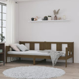 Lit de jour sans matelas marron miel bois pin massif 90x200 cm