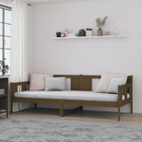 Lit de jour sans matelas marron miel bois pin massif 90x200 cm