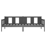 Lit de jour sans matelas gris bois de pin massif 80x200 cm