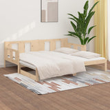 Lit coulissant sans matelas bois de pin massif 2x(90x200) cm