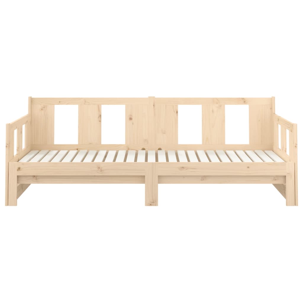 Lit coulissant sans matelas bois de pin massif 2x(90x200) cm