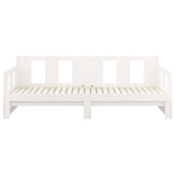 Lit coulissant sans matelas blanc bois de pin solide