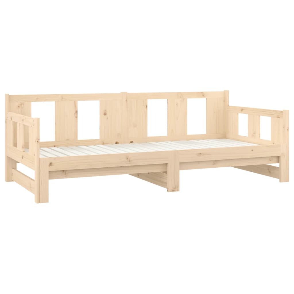 Lit coulissant sans matelas bois de pin solide 2x(80x200) cm