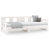 Lit coulissant sans matelas blanc 2x(90x190) cm