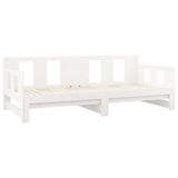 Lit coulissant sans matelas blanc 2x(90x190) cm