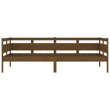 Lit de jour sans matelas marron miel bois pin massif 90x200 cm