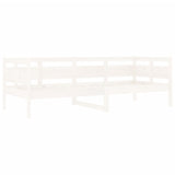 Lit de jour sans matelas blanc bois de pin massif 80x200 cm