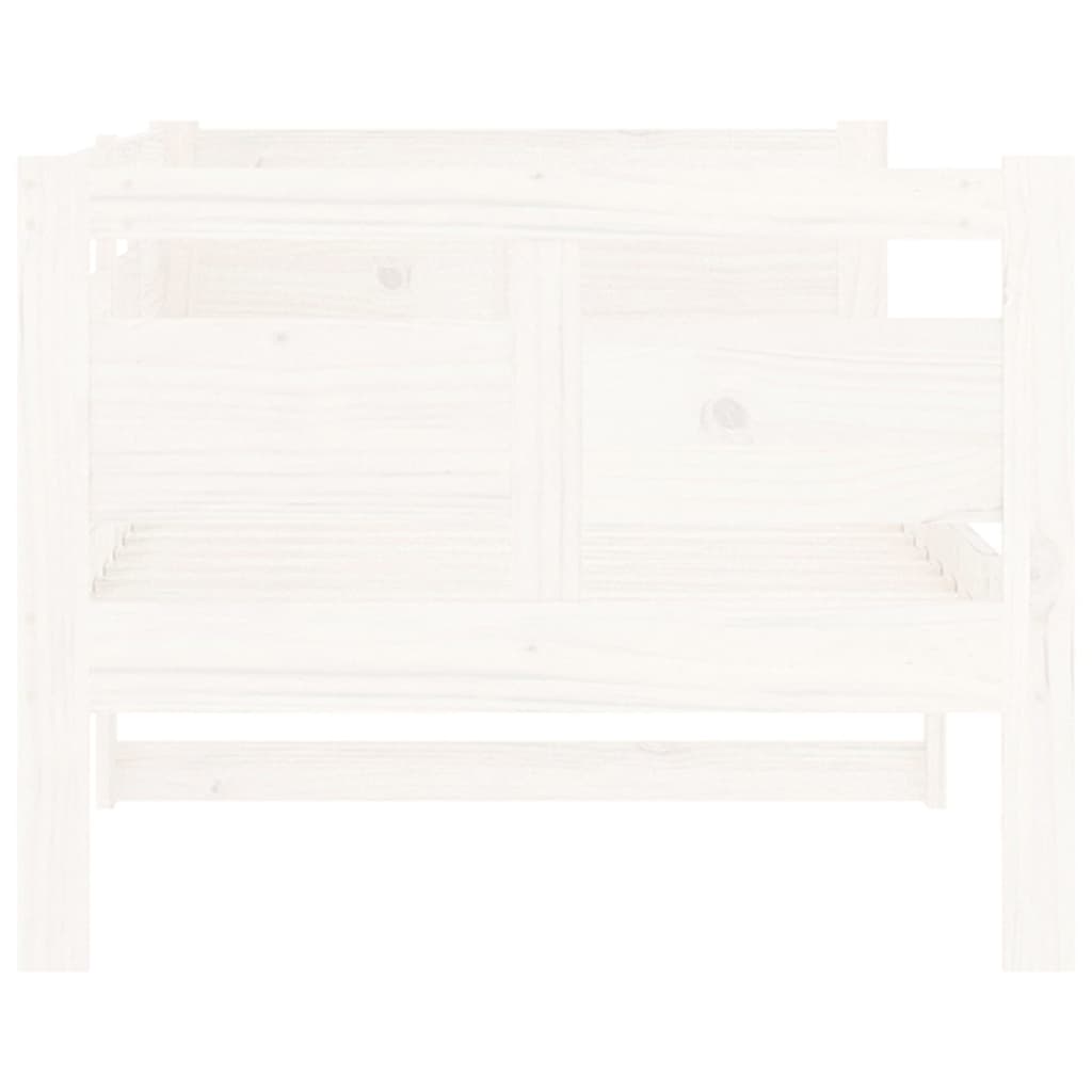 Lit de jour sans matelas blanc bois de pin massif 80x200 cm