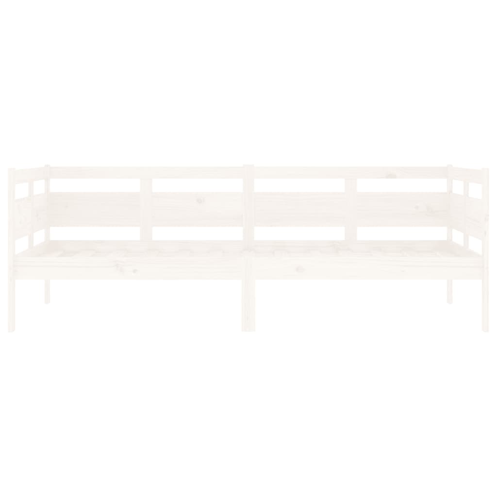 Lit de jour sans matelas blanc bois de pin massif 90x190 cm