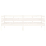 Lit de jour sans matelas blanc bois de pin massif 90x190 cm