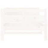 Lit de jour sans matelas blanc bois de pin massif 90x190 cm