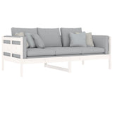 Lit de jour sans matelas blanc bois de pin massif 90x190 cm