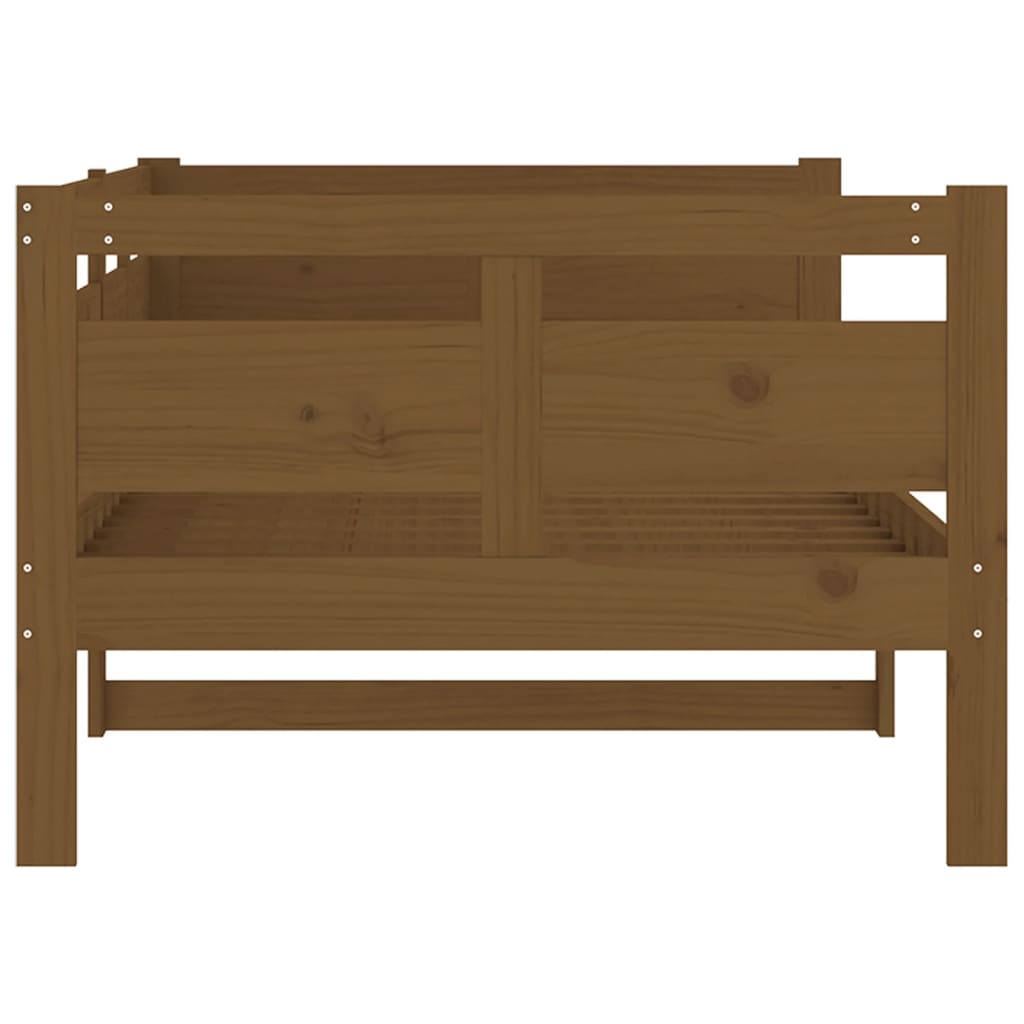 Lit de jour sans matelas marron miel bois pin massif 90x190 cm