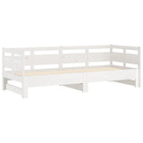 Lit coulissant sans matelas blanc 2x(90x200) cm