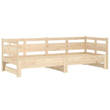 Lit coulissant sans matelas bois de pin massif 2x(90x190) cm