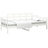 Lit de jour sans matelas blanc bois de pin massif 90x200 cm