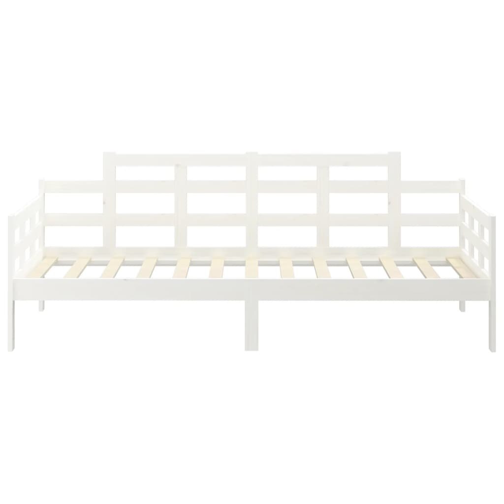 Lit de jour sans matelas blanc bois de pin massif 90x200 cm