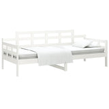 Day bed without mattress white solid pine wood 80x200 cm