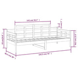 Lit de jour sans matelas blanc bois de pin massif 90x190 cm